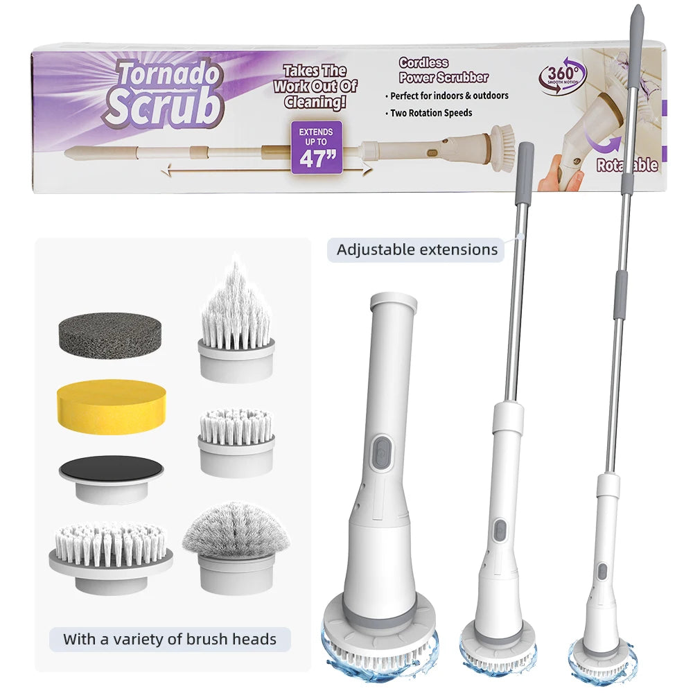 Viladepot Electric Cleaning Brush 9 in 1 Multifunctional Wireless Rotatable Cleaning Brush Bathroom Kitchen Windows Toilet